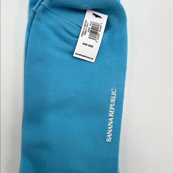 BRAND NEW MEN'S BANANA REPUBLIC FLOWER DESIGN SOCKS BLUE ONE SIZE - Picture 4 of 4